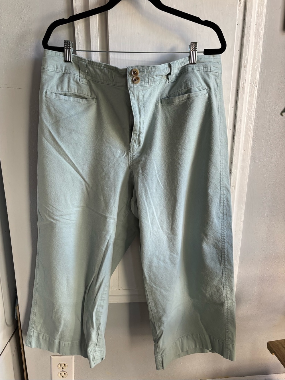 a new day Light Mint Green Cropped wide Leg Pants
